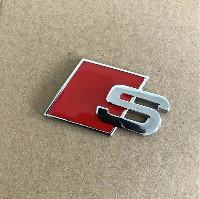 Audi A6 Set, Sline Quattro Emblem, Gloss Black, New in Foil, Badges Package, Lettering, New, Exclusive Pack