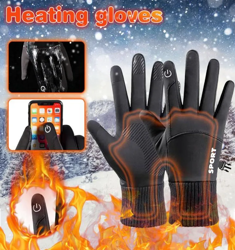 2020 Touchscreen Wanten Winter Met Fluwelen Waterdicht Skidproof Klimmen Antislip Warme Handschoen Buitenverwarming Luvas J2P5687995