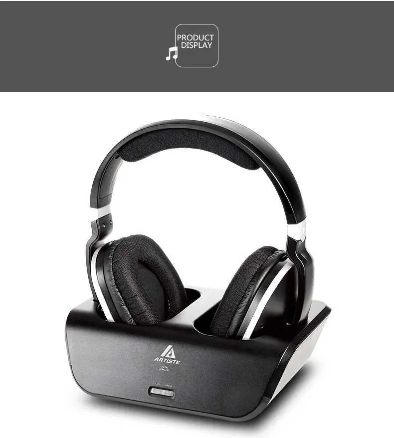 ARTISTE ARKON ADH300 Rechargeable Wireless Headphones For TV Hi Fi Volume Control 2.4G Transmitter Black From Aurora02 61.1 DHgate.Com