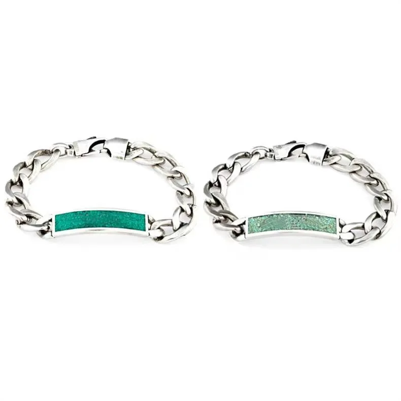 Pulseras Para Hombre Brazalete Degradado Unisex Pulseras De Diseñador Placa De Plata/Relleno Joyería Para Mujer Cadena Clásica