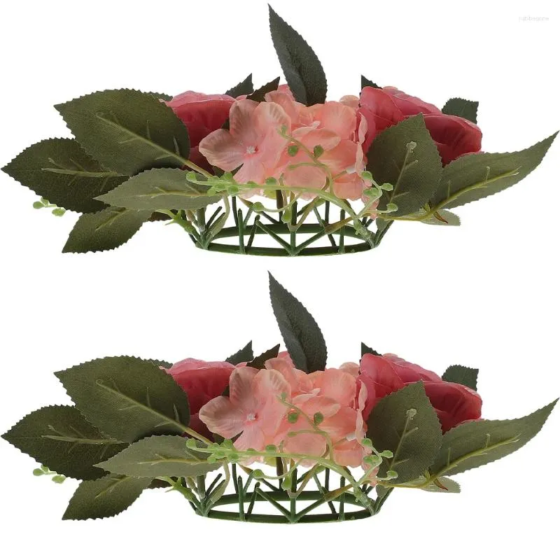 Decoratieve Bloemen 2 Stuks Kunstmatige Kandelaar Slinger Thuisbenodigdheden Lente Zomer Kransen Voor Voordeur Decor Doek Bloemen