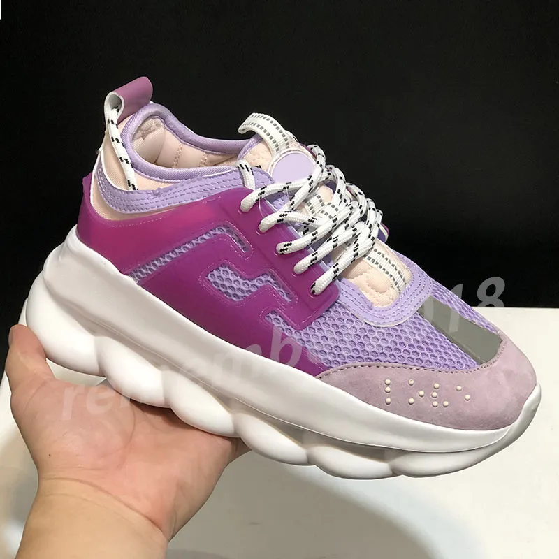 2024 Designer Italy Casual Running Shoes Top Quality Chain Reaction Wild Jewels Chain Link Trainer Casual Shoes Sneakers EUR 36-45 E19