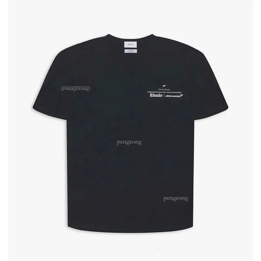 メンズTシャツRhude X McLaren Tシャツ男性女性高品質の車パターン印刷TシャツThe Tee Clothing Harajuku 559