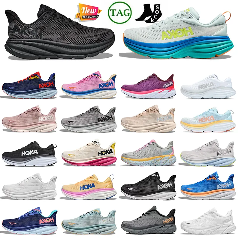 Ice Flow Bit Of Blue Hoka One Clifton 9 Bondi 8 Hokas Free People Harbor Mist Lunar Rock Trainers Womens Mens Designer Shoes Platform Carbon X 2 Outdoor Sports Sneakers