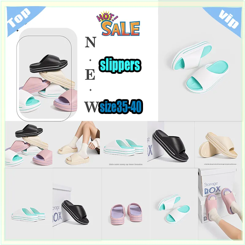 Sandaldesigner Kvinnor tofflor Floral Slipper Läderlägenheter Sandal Lyxvarumärke Hälen Mules Shoes Lady Sandaler Flat Summer Beach Size 40-45