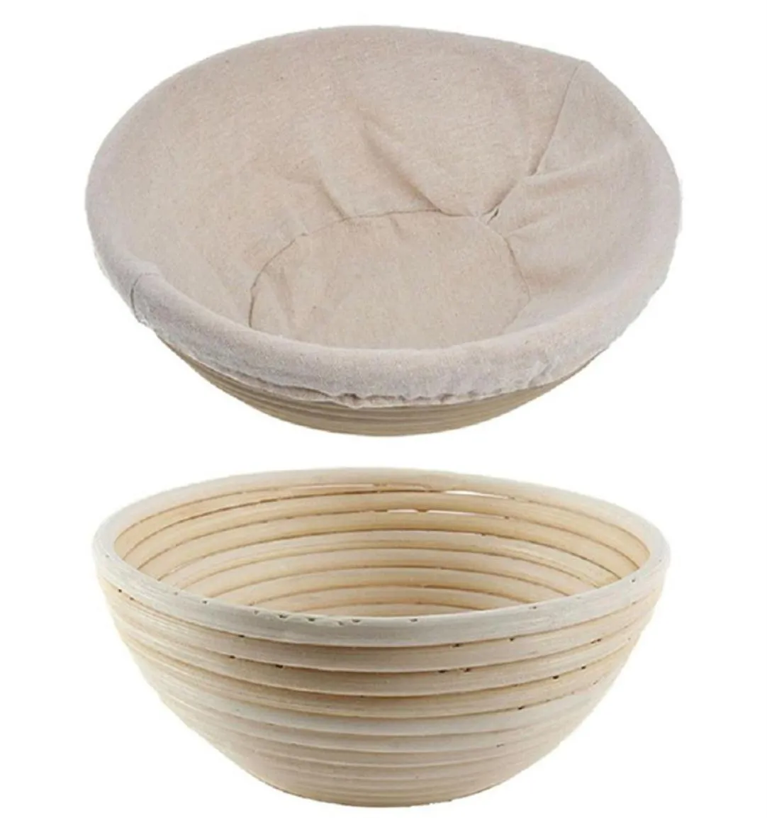 3 tailles NOUVEAU rond Banneton Brotform canne bol forme pâte à pain preuve preuve panier en rotin naturel paniers boîte avec amovible L4693549