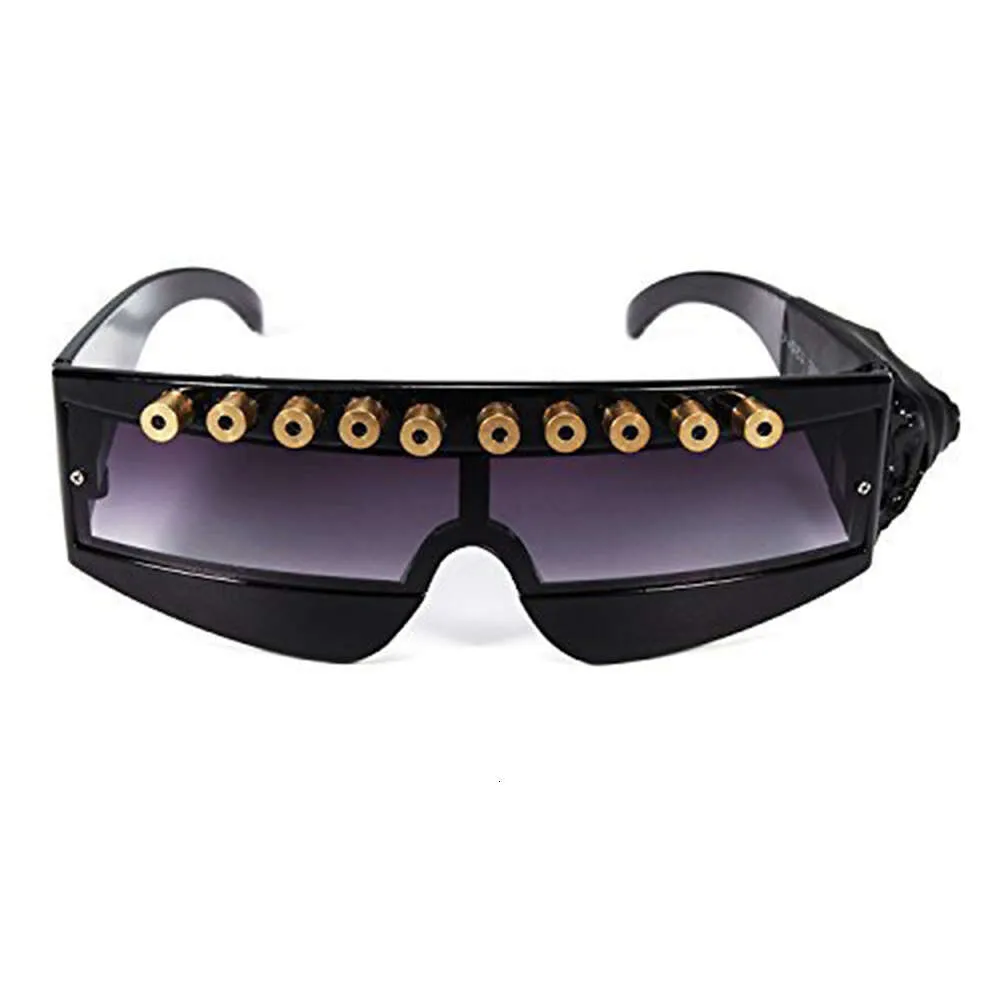 Zonnescherm Rode Laserbescherming Gloeiende Lazer LED-veiligheidsbril Nachtclub Halloween Fluorescerend Rekwisieten Verlichting Feestbenodigdheden Klassieke Mode