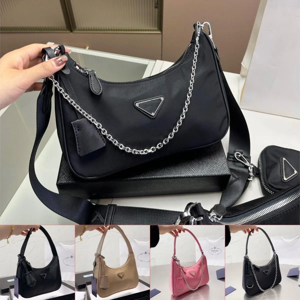 10A Rieduca Hobo Luxury Mini designer Borse Borse di alta qualità Portafoglio Croce Nylon Pulses Designer Womens Baglies Woman Luxurys Borse Dhgate Borse