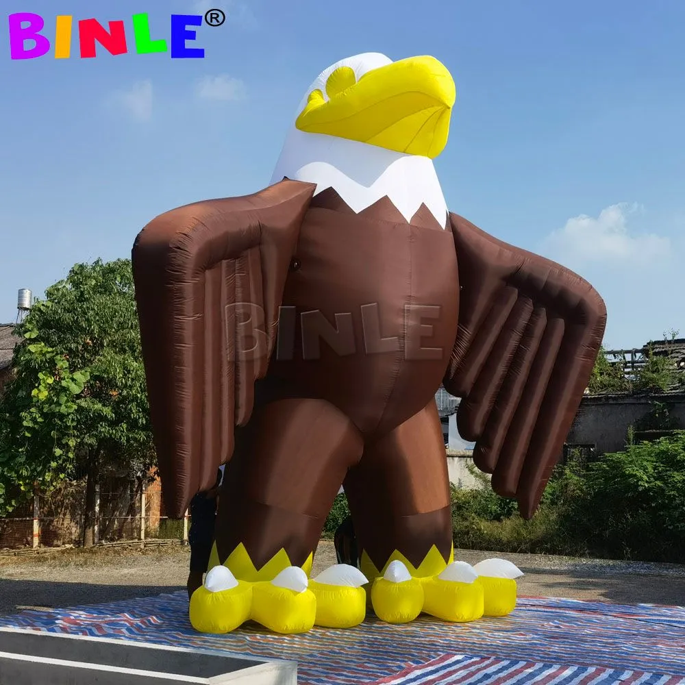 Giant Inflatable Eagle Balloon Flying Hawk Mascot For Outdoor