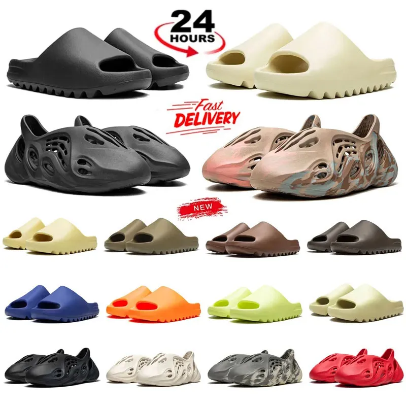 Sandali pantofola firmati uomo donna Pantofole piatte antiscivolo classici estivi cursori in schiuma Moon Grey Mineral Blue scivoli per la casa massaggio all'aperto sandali da spiaggia scarpe