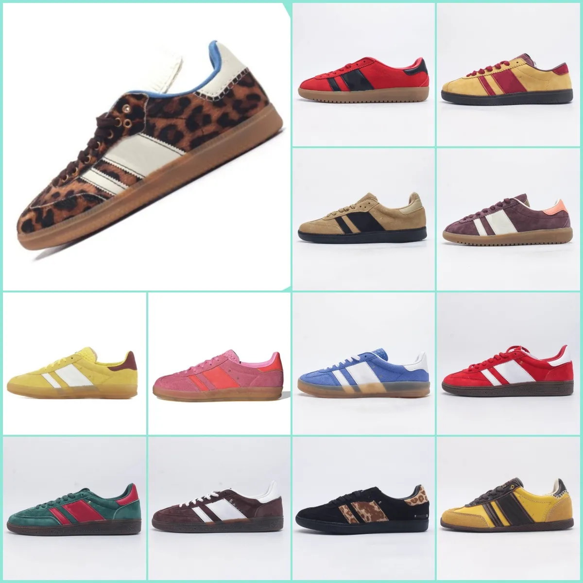 designer schoenen Luipaardprint sammbaity Vintage puff luluman Trainer Sneakers Antislip Zool Modieuze campus Jaren '00 Klassiek Heren Dames Casual modeschoenen