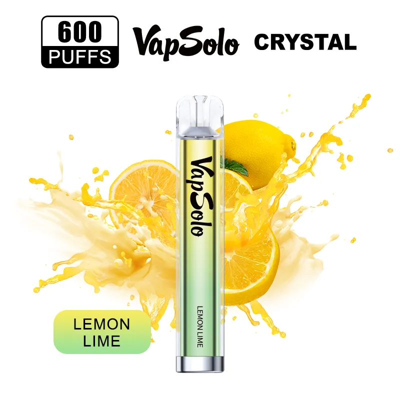 Vapsolo Crystal 600 Puffs Disposable Vape pen Electronic Cigarette Mesh Coil TPD Approved 800 puffs Vaper Rechargeable 10 Flavors Device e Cigs Vaporizers