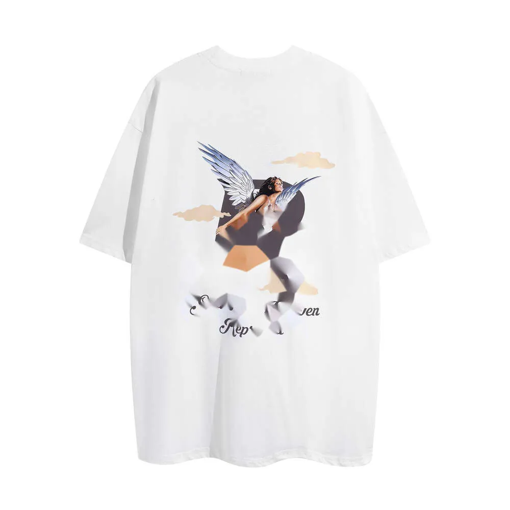 T-shirt di rappresentanza T-shirt topi di alta qualità Magliette maschile marca di moda vita Lettera angelo maglietta a maniche corte maschile e camicia a mezza manica