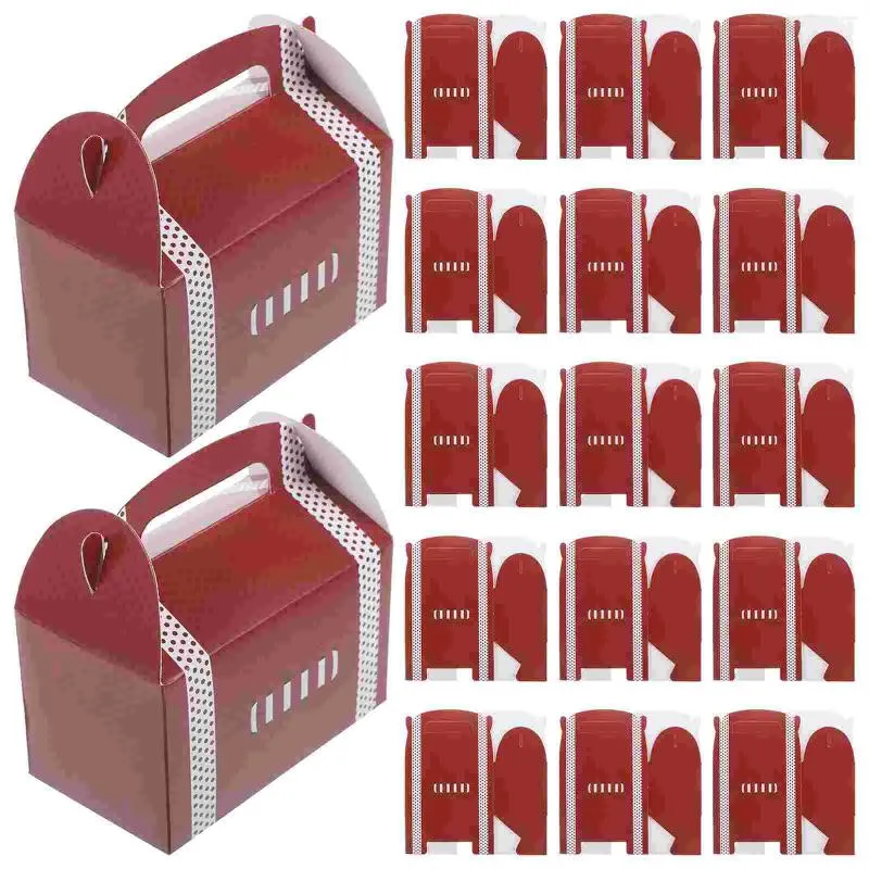 Disposable Dinnerware 18 Pcs Sports Themed Gift Box Of Paper Rugby Birthday Decoration Kraft Case Treat Boxes Party Favor Tiny Presents