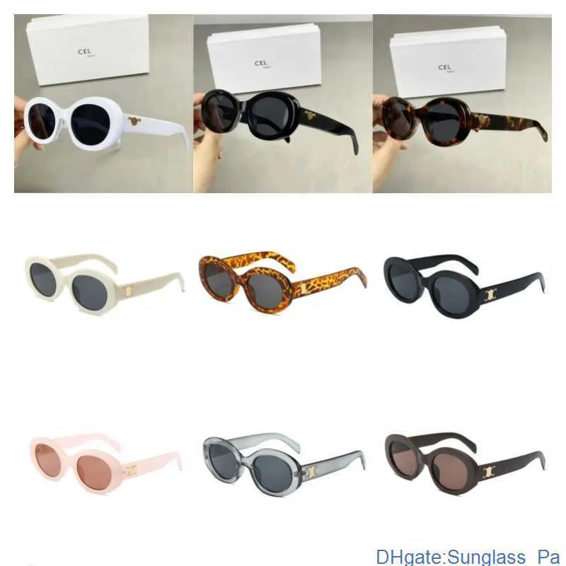 2024 Femmes Lunettes de soleil de designer pour homme rétro Cat-Eye Oval Polygone Ins Shopping Voyage Party Vêtements de mode correspondant MLFE