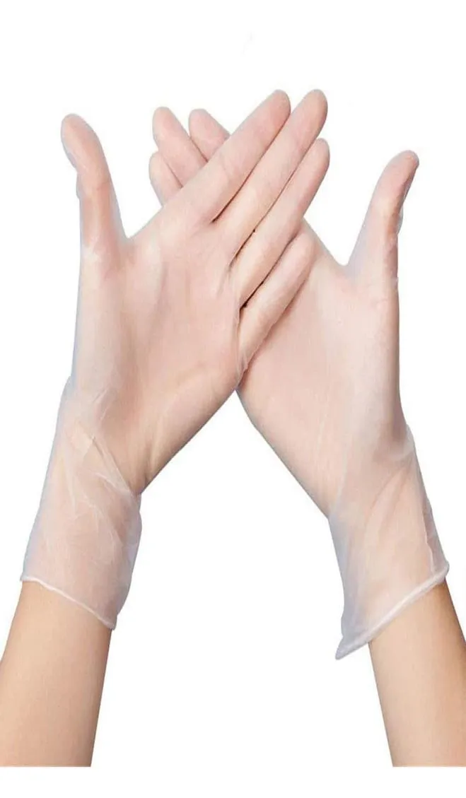 Gants jetables 100 pièces PVC poudre Non stérile Latex fournitures de nettoyage cuisine et sécurité alimentaire ambidextre 2144672