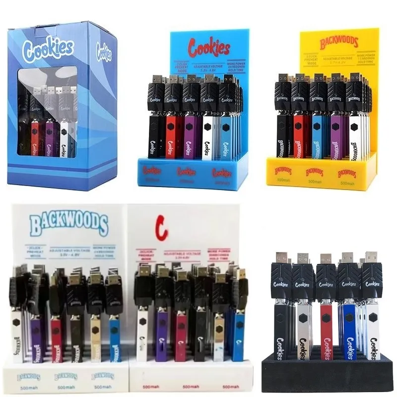 Cookies Backwoods Quad Battery 500mAh 20ct 24ct 25ct Preheat VV