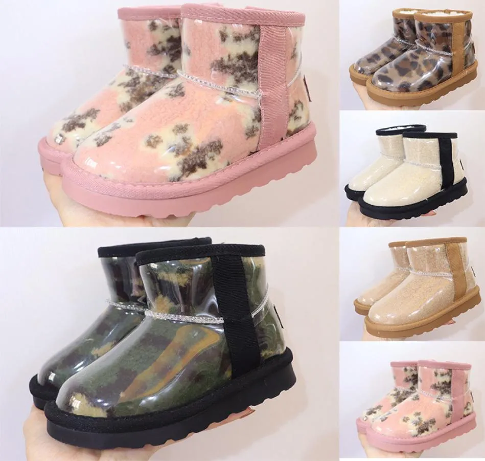 2021 Projektant Lian Classic Clear Mini Boots Lia Women Women Women Snow Futra Futra Dziewczyny Dziewczyny Kid Men Satin Bot Botki Snows Pół kolan Krótki rozmiar 8013975