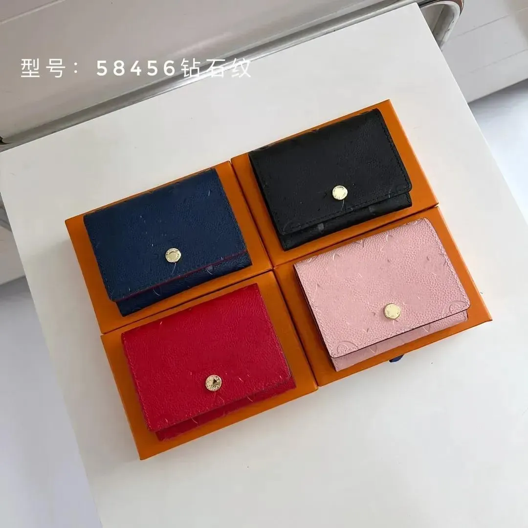 10a högkvalitativ modedesigner kvinnor kort plånbok kvinna handväska rabatt original korthållare damer handväska kontrollerad blomma m58456