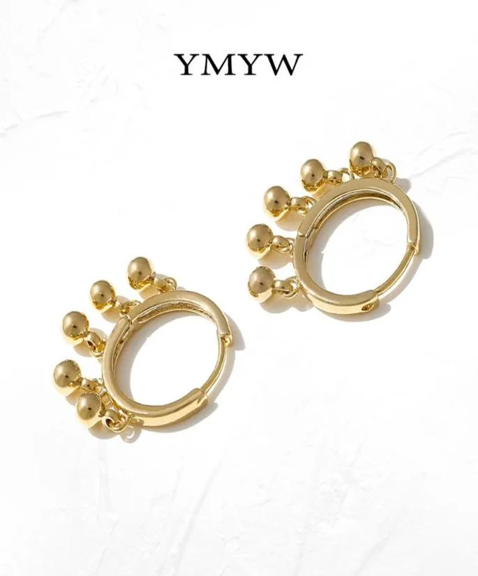 YMYW Trendy Round Design Hoop Earrings for Women Gold Metal Texture Earrings Copper Jewelry Pendientes Mujer Moda Party 20201605212