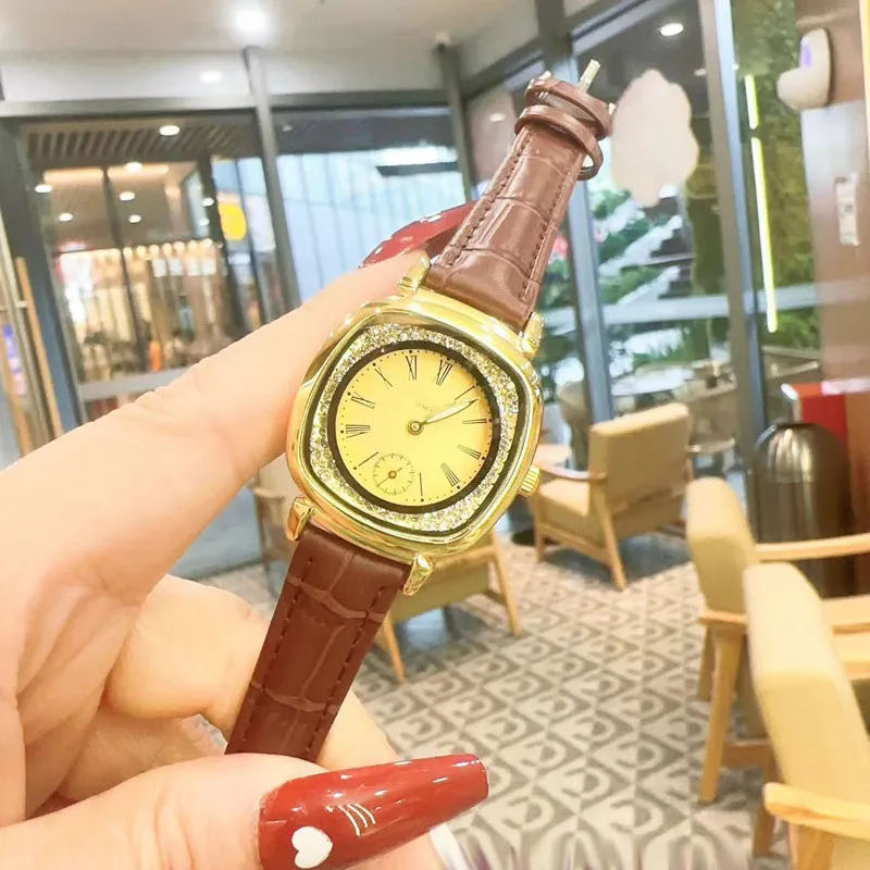 fashion luxury lady watch diamond designer womens watches leather strap top brand wristwatches for women Mother`s Valentine`s Day Birthday Gift high quality clock