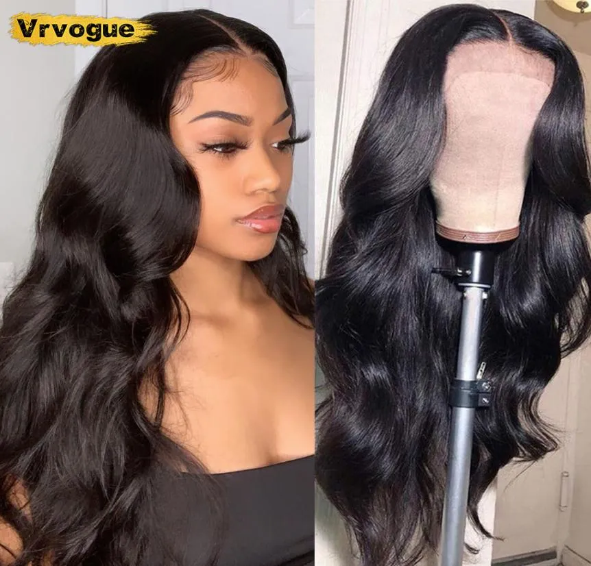 Perruque Lace Front Wig Body Wave brésilienne Remy, cheveux naturels, 30 pouces, 4x4, pre-plucked, avec Baby Hair, pour femmes noires8726613