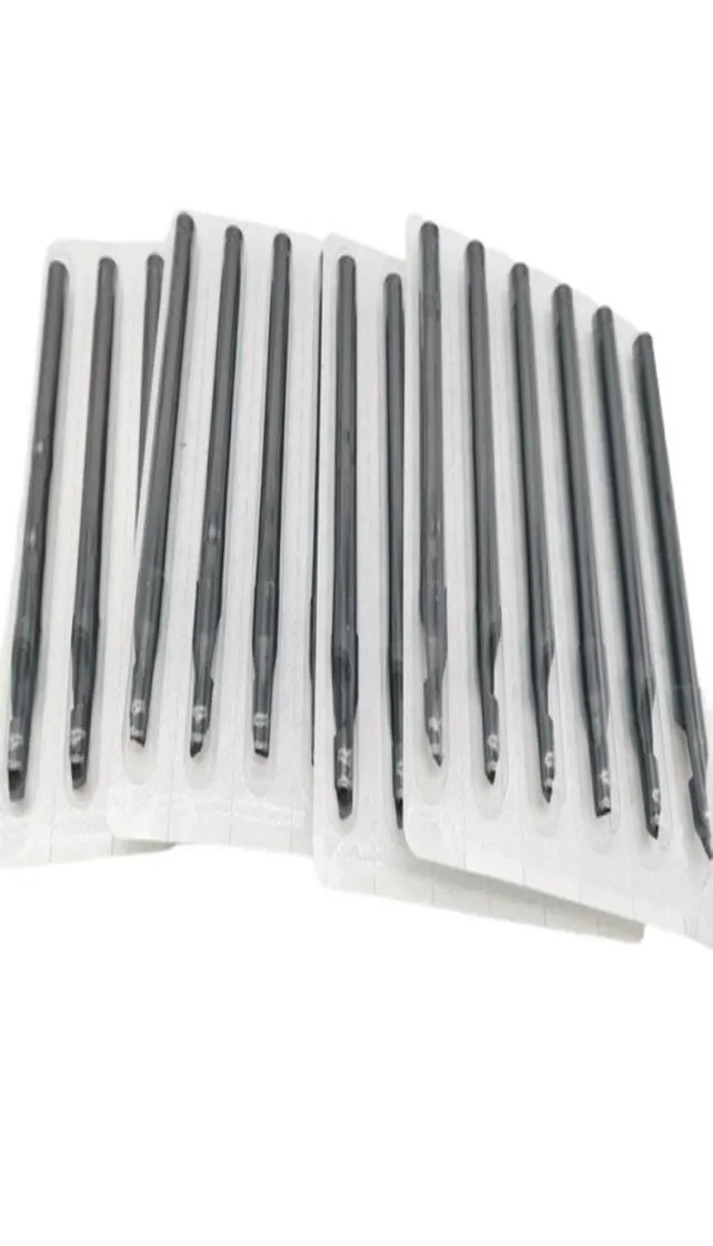 50pcs Tek Kullanımlık Dövme Uçları Nozullar 5flat boyutu Plastik Siyah Uzun 108mm Uzunluk Dövme İğneleri için Sterilize Bireysel Paket M1913604