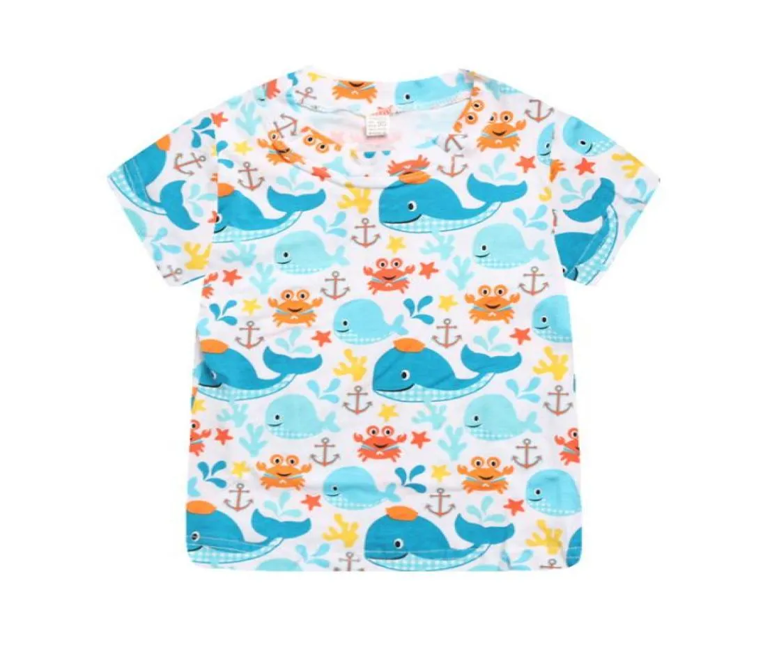 Summer Baby Children039s Tops Children039s Cartoon Shortsleeved Tshirts 27 år gamla utrikeshandel barn039s Clothi2886761