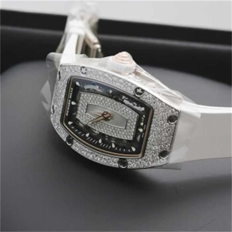 Richardmiler Luxury WatchesオートマチックワインディングメンズリストウォッチリチャードマイラーレッドリップレディースウォッチRM0701オリジナルダイヤモンドセット自動機械ファッションFDG8