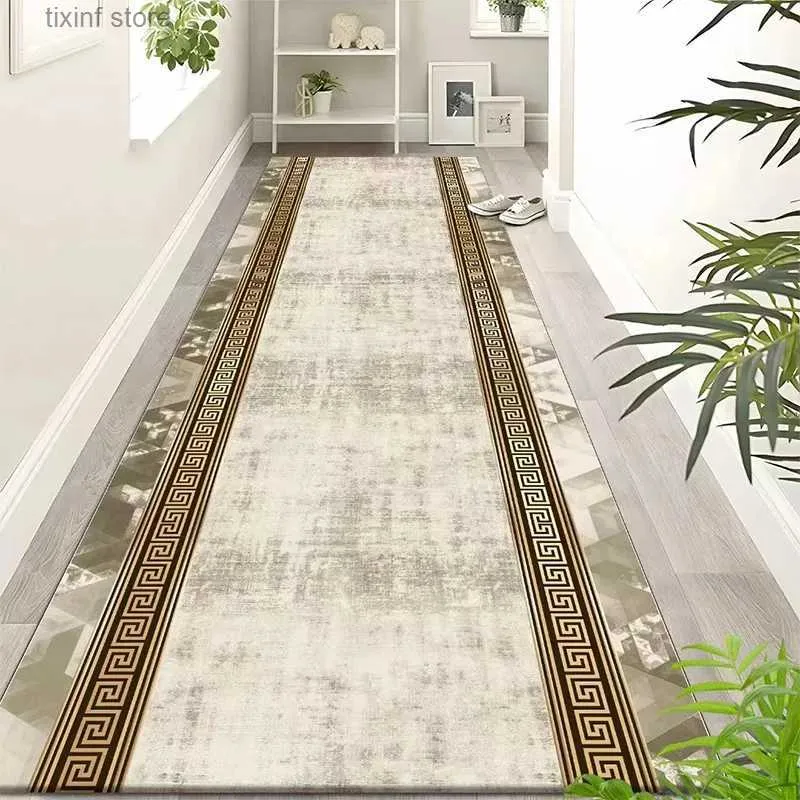 Carpet European Style Carpet Corridor Hallway Longe Area Rugs Stairway Runners Customizable 2M/3M Floor Mat Home Porch Entry Doormat T240219