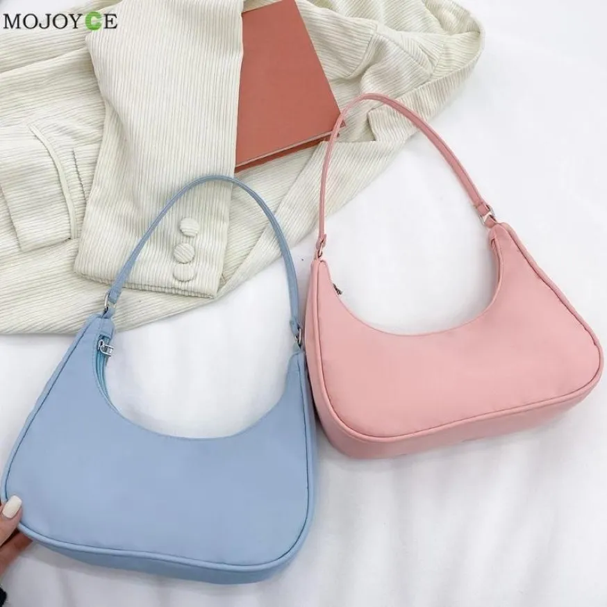 Mode femmes couleur Pure épaule sous les bras Hobos sacs décontracté dames fermeture éclair petit sac à main poignée supérieure sac à main 211V