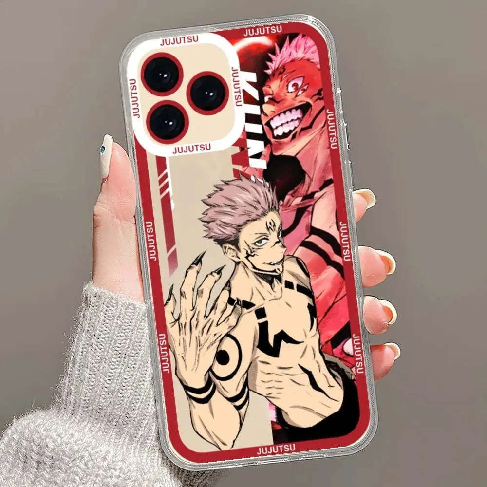 휴대폰 케이스 Jujutsu Kaisen Satoru Gojo Comics Case for iPhone 11 12 13 14 15 Pro Max Mini 7 8 Plus XS XR 커버 애니메이션 펀드 코크 231010