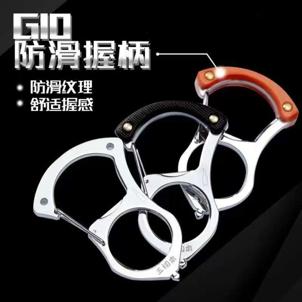 Multifunktionell nyckelring Alloy Self Designer Defense Tool Safety Buckle Finger Tiger Outdoor Car 1Z01