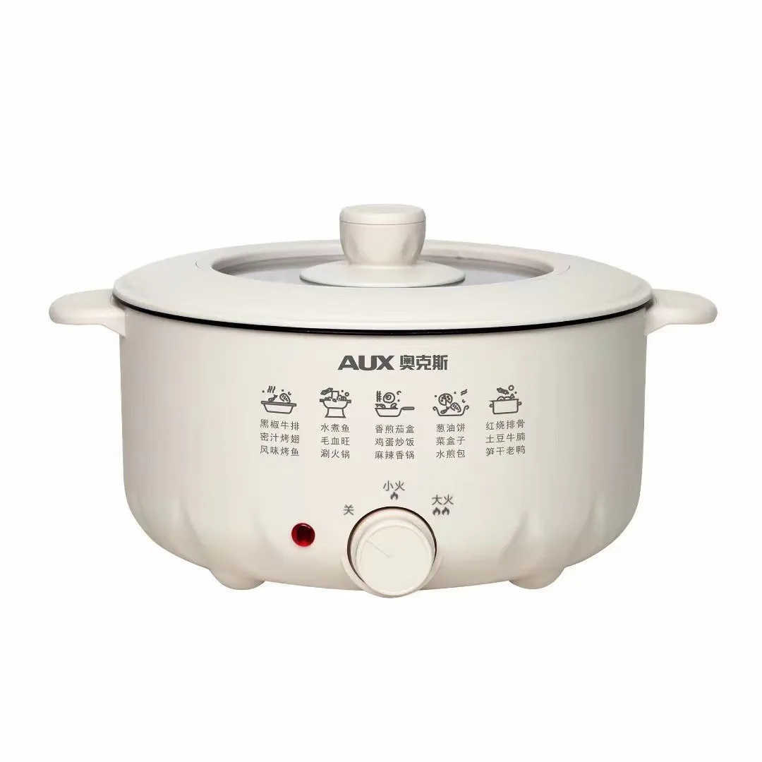Multifunktionell bärbar elektrisk varm potten wok stekpanna soppkanna för stekning och matlagning