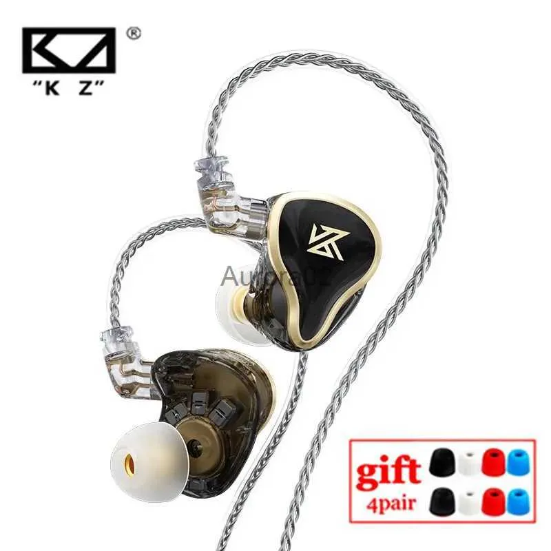 Cell Phone Earphones KZ ZAS 7BA+1DD Hybrid In Ear Earphone 16 Drivers Unit HIFI Headset DJ Monitor Headphones 8Core Cable ZSX ZS10 PRO ZSN ZAX YQ240219