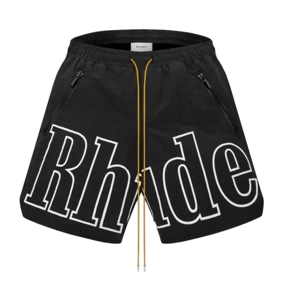 Rhude Short Pants Designer Top Quality Men's Shorts Shorts Män basket Korta byxor Luxury Summer Beach Palm Letter Street Fashion Sweatpants