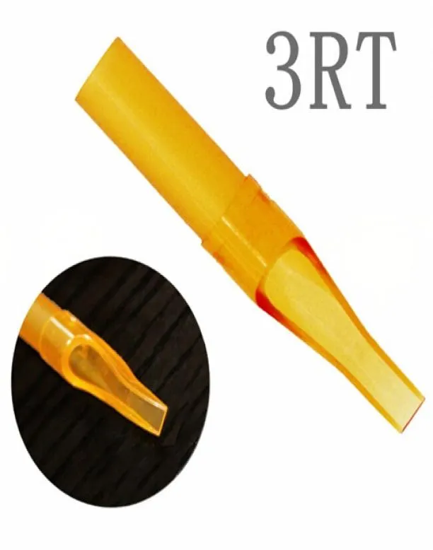 Embouts de tatouage jetables, 50 pièces, 3RT, buses stériles en plastique de couleur jaune, fourniture de Tube pour Machine à tatouer 6982397