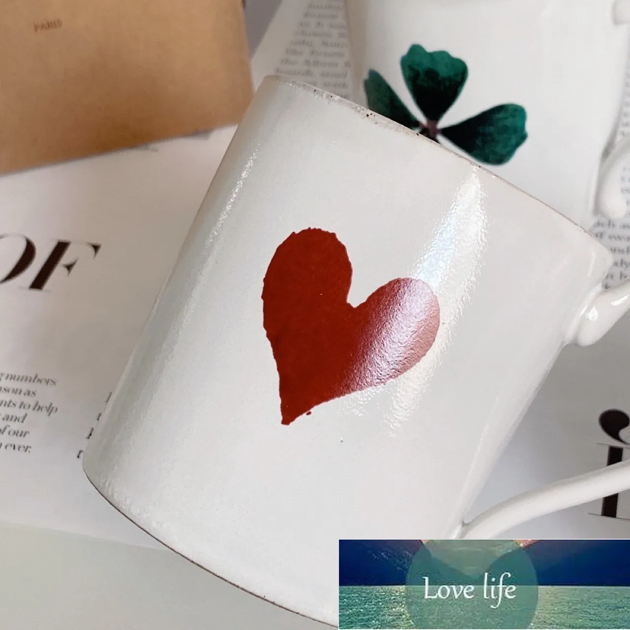 Tazza da caffè Nordic Love Mug in ceramica Illusory Love Girl di qualità