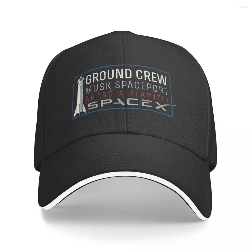 Ball Caps MARS GROUND CREW SpaceX Starship Multicolor Hat Peaked Womens Cap Personalized Visor