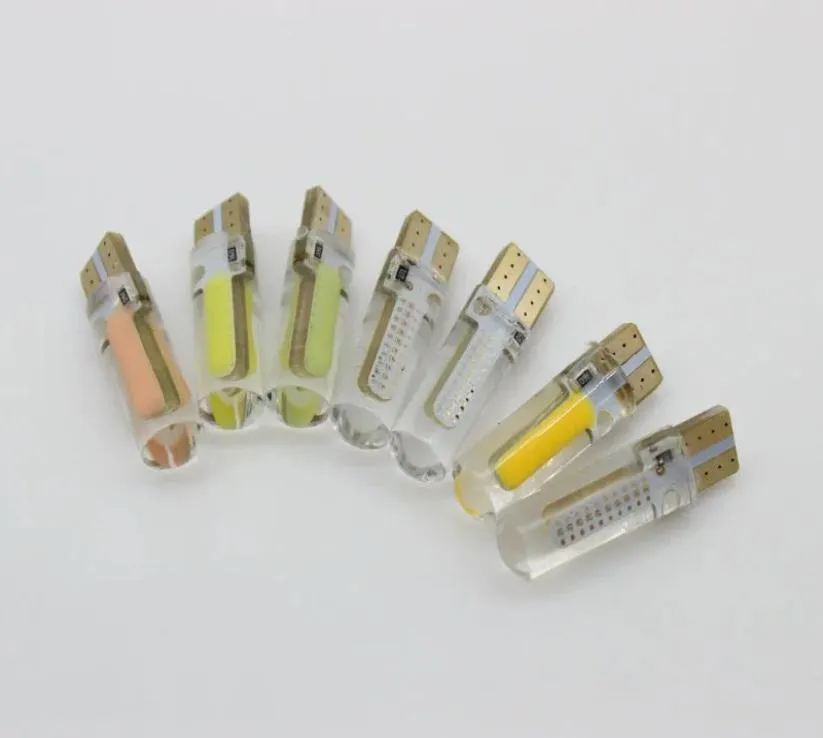 100x T10 194 168 W5W Белый силикагель COB 20SMD Светодиодная автомобильная лампа Габаритный парковочный фонарь Кристаллическая лампа номерного знака 12 В 100 шт.4438860