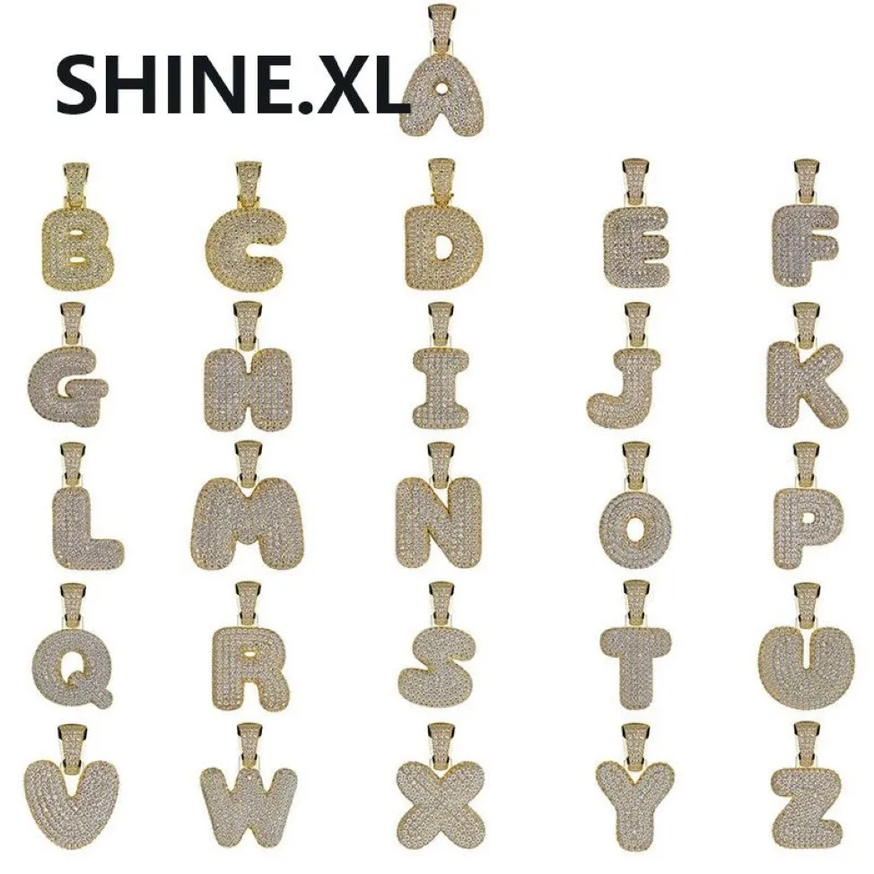 Nieuwe Mode 18K Vergulde Aangepaste Naam Letters ICED OUT Hanger Ketting met Touw Ketting Gepersonaliseerd voor Men244t