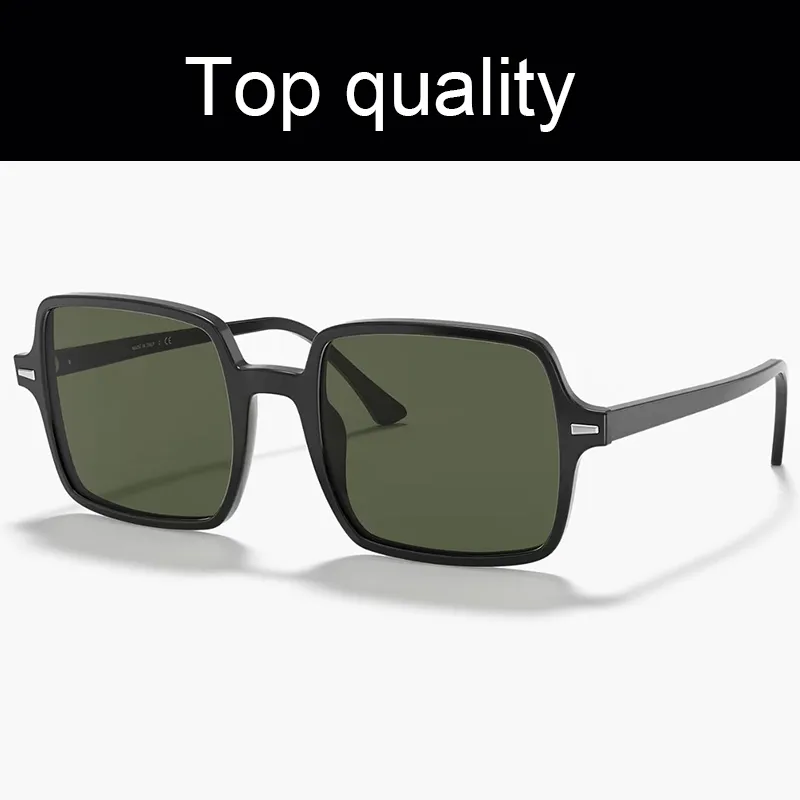 Luxusbrille Square II Sonnenbrille Herren Damen Acetatrahmen Top Qualität Übergroße Echtglaslinsen Sonnenbrille mit Lederbox Gafas De Sol