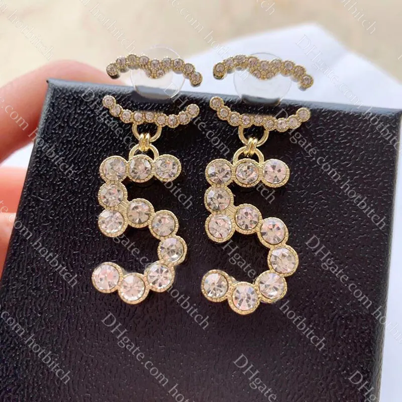 Luxury Lady Diamond Earrings Designer Pendant Earrings For Women High Quality Luxury Jewelry Ear Studs Gift With Box