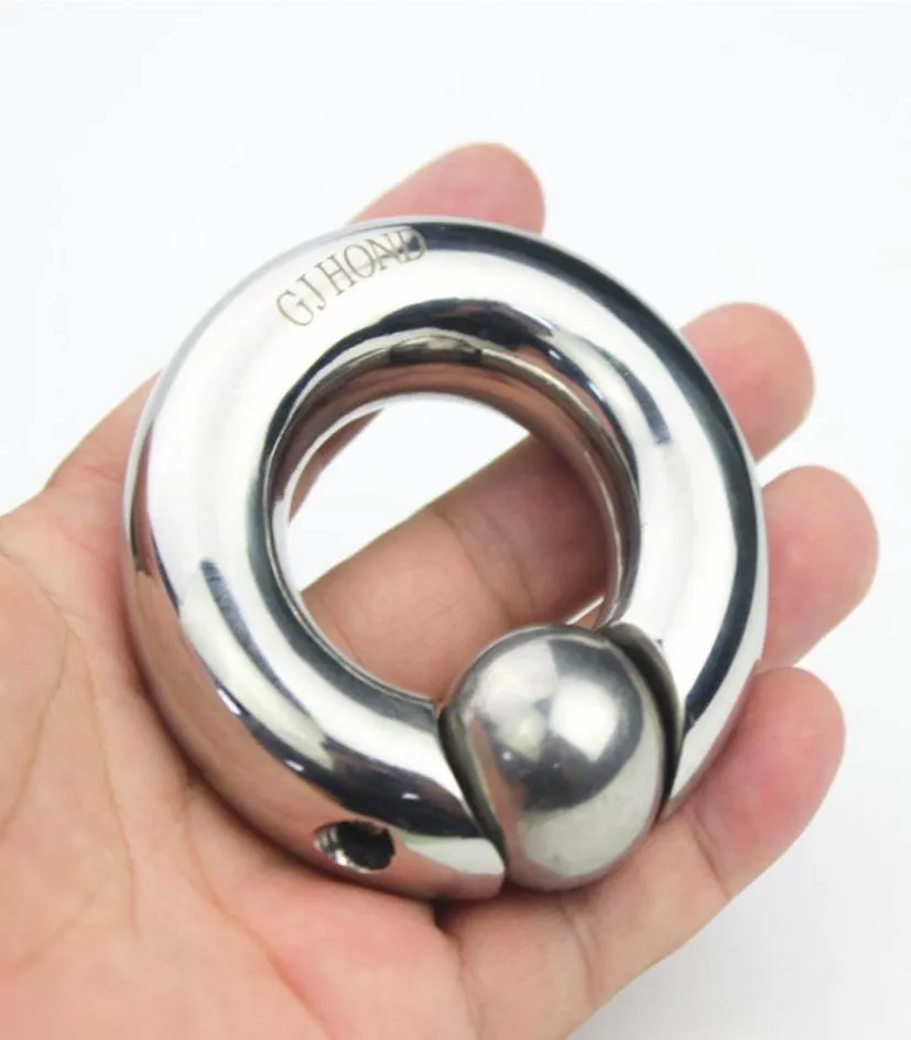 6 storlekar rostfritt stål cockrings scrotum hänge penis begränsningslås ring kuk bondage enheter boll bårar sexprodukter för 9251258