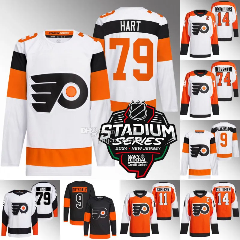 Philadelphia 2024 Flyers Stadium Series Jersey Carter Hart Jamie Drysdale Cal Petersen Cam York Travis Konecny Morgan Frost Sean Couturier Owen Tippett Bobby Brink