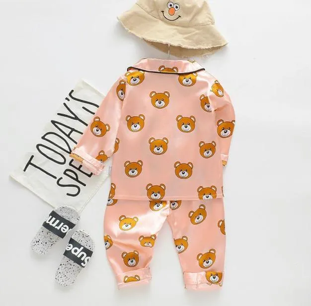 Pigiami per bambini Ragazzi Indumenti da notte Indumenti da notte Neonate Vestiti per neonati Cartoon Bear Pigiama Set Pigiama per bambini 039s 2358363359