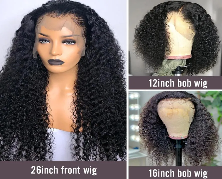 13x6 lace Front Closure Wigs Loose Deep Wave Brazilian Remy Human Hair Wigs 150 High Density For Black Women8848120