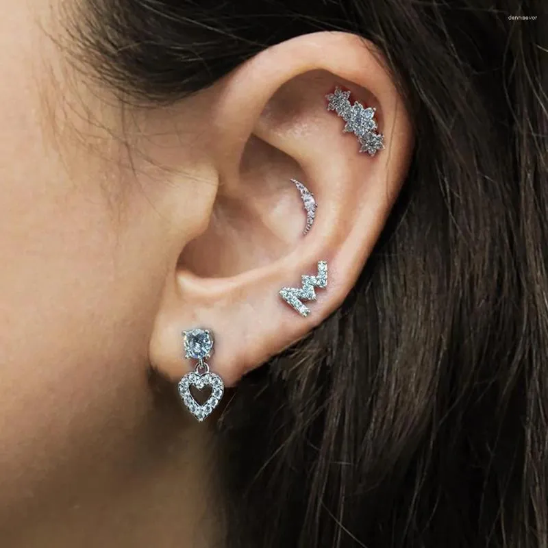 Boucles d'oreilles à clous à vis pour femmes, 1 pièce, bijoux tendance, petits poignets d'oreille, Piercing en acier inoxydable pour adolescents