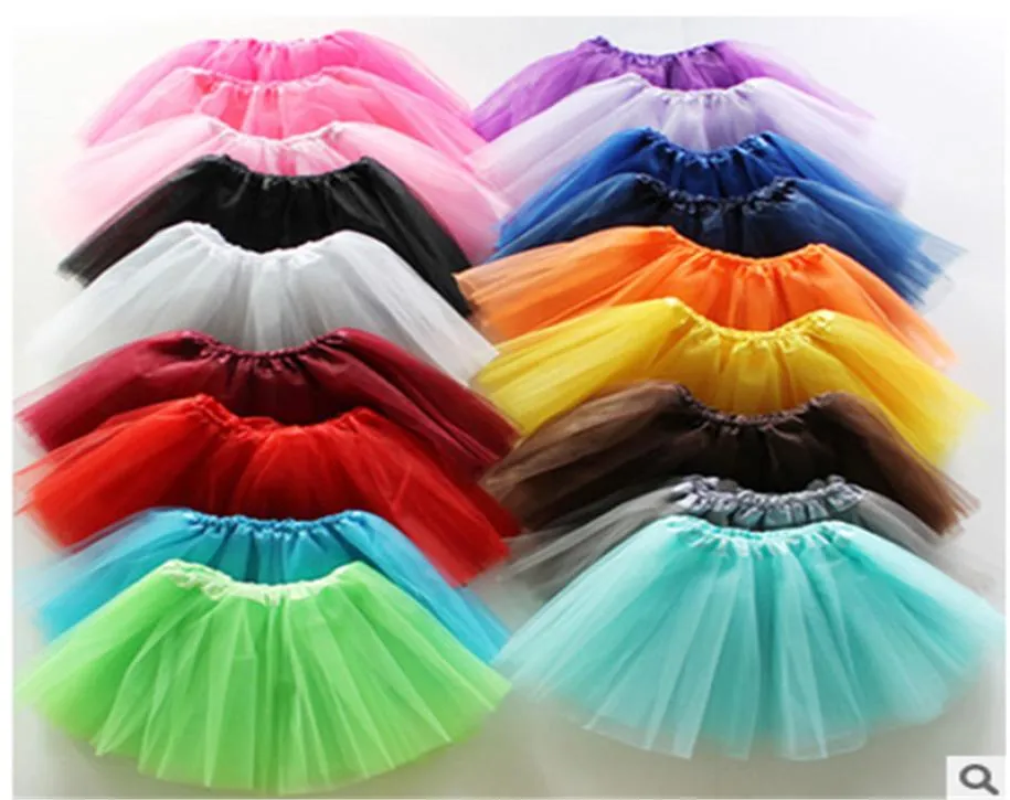 13 Farben Top Qualität Bonbonfarbe Kinder Tutus Rock Tanzkleider weiches Tutu Kleid Ballettrock 3 Schichten Kinder Prinzessin Kleid5047520