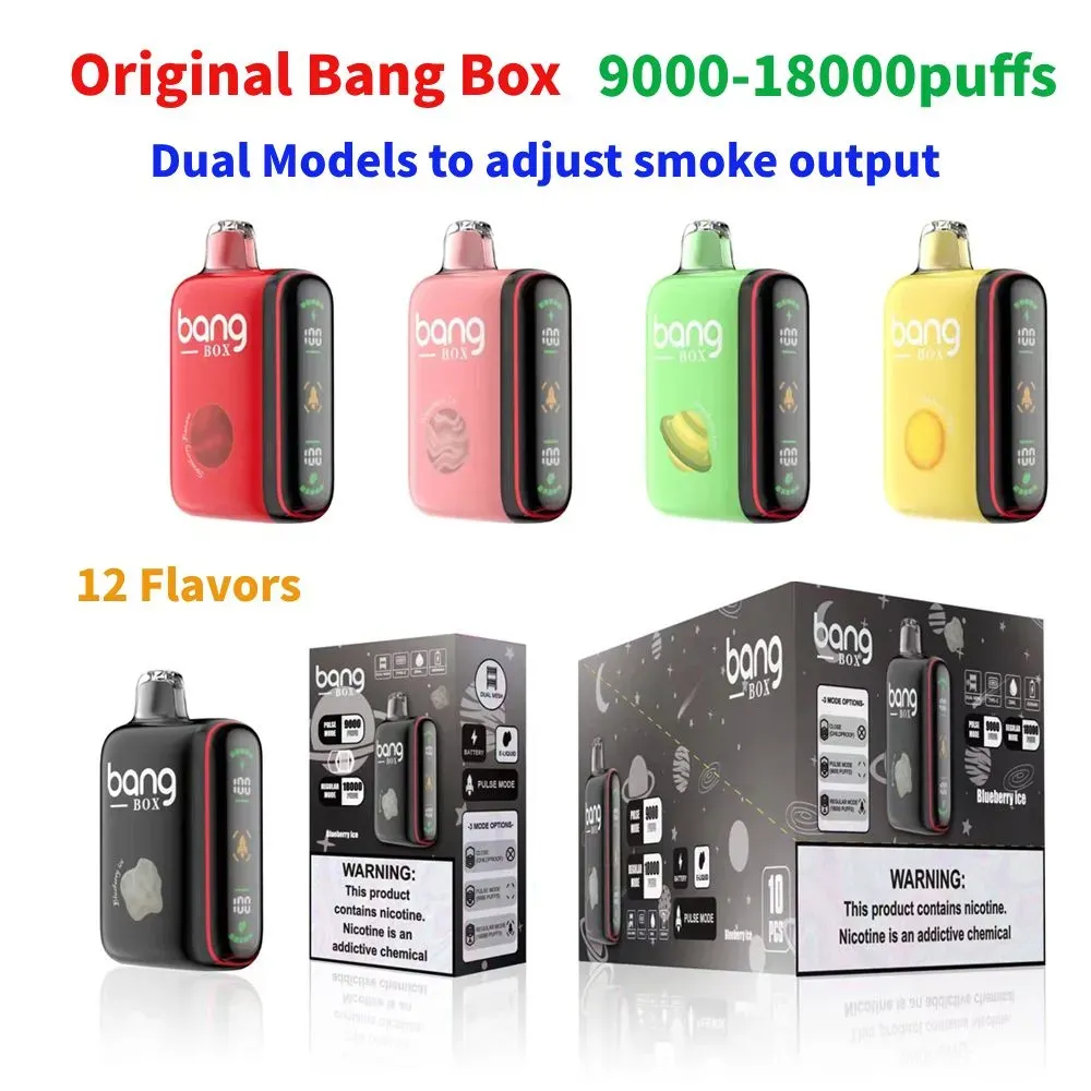 Original and official Bang King 18000 large screen puff electronic cigarette kit, disposable Vape Pen 23ml mesh coil, rechargeable 600mAh Vapers evaporator